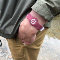 Sport Flex Magnetic Wristband Maroon/White